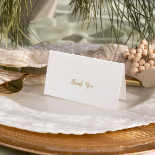 Carte De Remerciements Minimaliste simple Mariage d'or