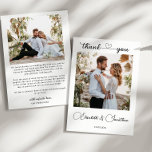 Carte De Remerciements Minimaliste Simple Script Heart 2 Mariage photo<br><div class="desc">Le minimaliste Simple Script Heart 2 Photos Mariage Carte de remerciements est une façon très sobre d'express de votre gratitude. Doté d'un élégant script manuscrit et d'une charmante conception cardiaque, cette carte vous permet de la personnaliser avec vos photos mariages préférées. Son agencement propre et moderne met l'accent sur votre...</div>