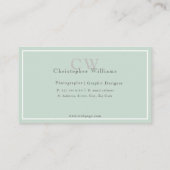 Carte de remerciements minimaliste vert profession (Dos)