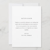 Carte De Remerciements Minimalistic 3-Photo Wedding Black & White (Dos)