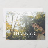 Carte De Remerciements Minimalistic Modern 3-Photo Wedding (Devant)