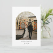 Carte De Remerciements Minimalistic Modern Photo Arch Wedding (Debout devant)