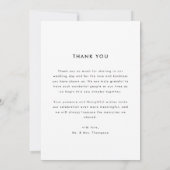 Carte De Remerciements Minimalistic Modern Photo Arch Wedding (Dos)