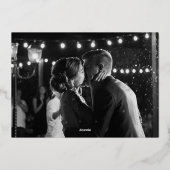 Carte de remerciements minime et chic à huile d'or (Verso)