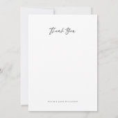 Carte De Remerciements Minimum 4 photo Collage blanc Mariage de script de (Dos)