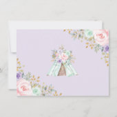 Carte De Remerciements Mint rose Purple Gold Floral Woodland Anniversaire (Dos)