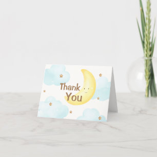 Carte De Remerciements Minuscule Sur Le Baby shower Lune