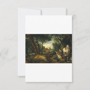 Carte De Remerciements Miracle de saint Hubert par Pierre Paul Rubens