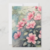 Carte De Remerciements Mlle à Mme Voyage Robe Rose Pastel Shower de Maria (Dos)