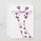 Carte De Remerciements Mme Giraffe joli design sarcastique (Devant)
