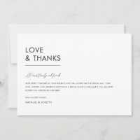Mninimalist noir & blanc Simple Mariage unique