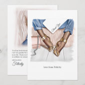 Carte De Remerciements Mode Glam Chic (Devant / Derrière)