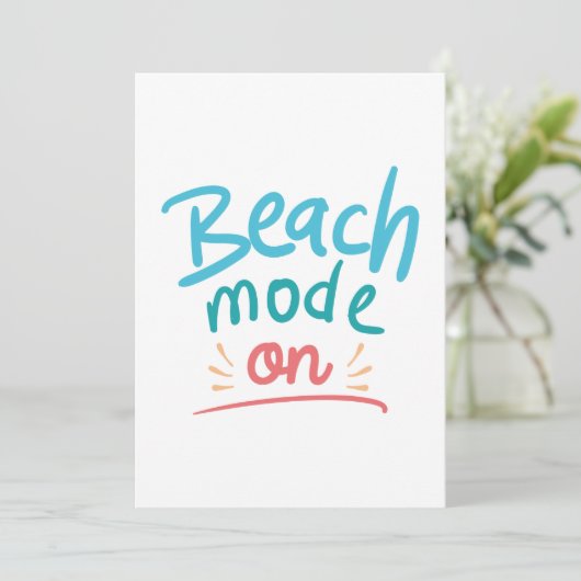 Carte De Remerciements Mode Plage (Debout devant)