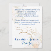 Carte De Remerciements Mode robe mariage (Dos)