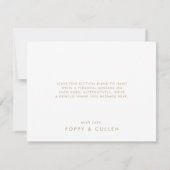 Carte de remerciements Modèle photo Chic Gold 3 (Dos)