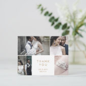 Carte de remerciements Modèle photo Chic Gold 4 (Debout devant)