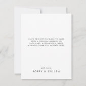 Carte de remerciements Modèle photo de typographie (Dos)