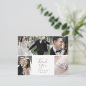 Carte de remerciements Modèle photo Rose Gold 4 mi (Debout devant)