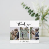 Carte de remerciements Modèle photo Rustique Scrip (Debout devant)