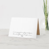 Carte de remerciements (modèle) "tulipe de tango (Dos)