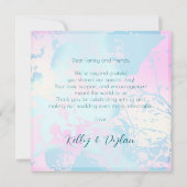 Carte De Remerciements Modern Abstract Pastel Wedding (Dos)