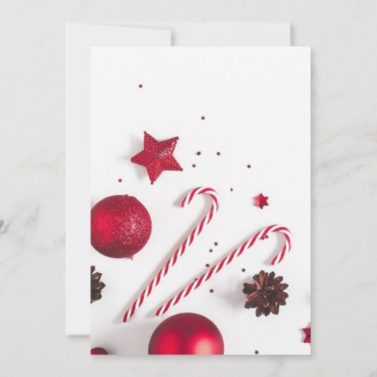 Carte De Remerciements "Modern and Elegant Christmas & New Year Invitatio (Dos)