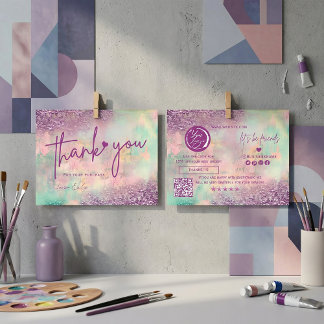 Carte De Remerciements Modern Art Abstract Paint Watercolor Artist