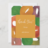 Carte De Remerciements Modern Artistic Autumn Colorful Pattern Birthday (Devant)