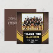Carte De Remerciements Modern Basketball Team Coach Photo (Devant / Derrière)