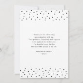 Carte De Remerciements Modern Black and White Handwriting Graduation (Dos)