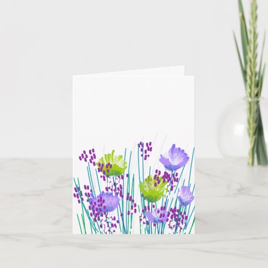 Carte De Remerciements Modern Blank Botanical Note Card Stationery (Devant)