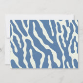 Carte De Remerciements Modern blue and cream abstract Pattern graduation (Dos)