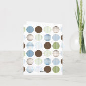 Carte De Remerciements Modern Blue Green Brown Dot Thank You Notes (Dos)