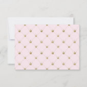 Carte De Remerciements Modern Blush Crown Design (Dos)