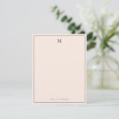 Carte De Remerciements Modern Blush Pink Professional (Debout devant)