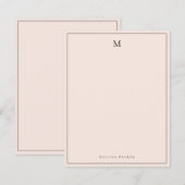 Carte De Remerciements Modern Blush Pink Professional (Devant / Derrière)