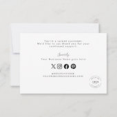 Carte De Remerciements Modern bow Custom business Handlettering (Dos)