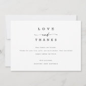 Carte De Remerciements Modern Calligraphy Lettering Wedding Photo (Dos)