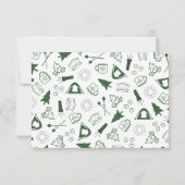 Carte De Remerciements Modern Camp Bachelorette Green  (Dos)
