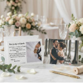 Carte De Remerciements Modern Chic Script Love Heart Wedding Photo