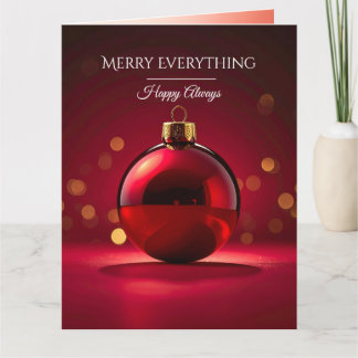 Carte De Remerciements Modern Christmas & New Year Card Elegant