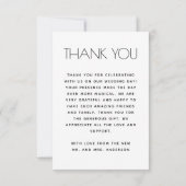 Carte De Remerciements Modern Clean Wedding | Minimalist Elegant Photo (Dos)