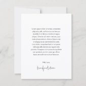 Carte De Remerciements Modern Elegant Photo Wedding (Dos)