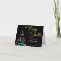 Modern, Floral and Bold Christmas Card