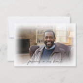 Carte De Remerciements Modern Funeral Script Thank You 2 Photos (Dos)