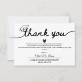 Carte De Remerciements Modern Graduation Cap and Tassel Personalized  (Devant)