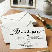 Carte De Remerciements Modern Graduation Cap and Tassel Personalized 