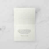 Carte De Remerciements Modern Green Gingham Perfect Pair Bridal Shower (Intérieur)