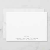 Carte De Remerciements Modern Hearts Brush Script Mariage Moderne (Dos)