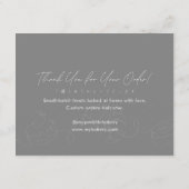 Carte De Remerciements Modern Line Art Cookie Care Instructions (Dos)